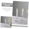 ORFOFE 2pcs Candle Holder Elegant Tealight Holders for Weddings and Dinner Parties Transparent Design for Home Decoration for Romantic Ambiance view 2