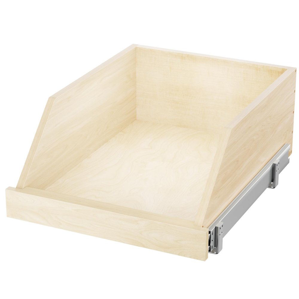 MODCART Pull Out Cabinet Organizer, Slide Out Wood Drawer Shelf, Pull Out Drawers for Cabinets, 8" High Beveled Pull Out Organizers for Kitchen Pantry, 16" W21" D