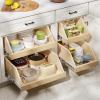 MODCART Pull Out Cabinet Organizer, Slide Out Wood Drawer Shelf, Pull Out Drawers for Cabinets, 8" High Beveled Pull Out Organizers for Kitchen Pantry, 16" W21" D view 2