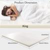 TalatexHome Premium Natural Latex Mattress Topper, Organic Cotton Cover No Memory Foam Chemicals, Help Relief Shoulder & Back Pain (2" King) view 4