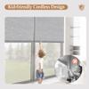 Blindzup Cordless Roman Shades for Windows, Pull Down Linen Roman Blinds with Waterproof and Room Darkening Fabric for Living Room Dining Room Bathroom,Privacy Blackout Grey, 18" W x 66" H view 3
