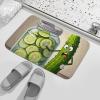 Bath Mat Cute Kimchi Bath Rug Absorbent Bathroom Rug Coral Velvet Rug Shower Mat Quick Drying Bathroom Floor Mat Non Slip Foot Pad for Bathtub 31.5x19.7 Inch view 2