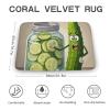 Bath Mat Cute Kimchi Bath Rug Absorbent Bathroom Rug Coral Velvet Rug Shower Mat Quick Drying Bathroom Floor Mat Non Slip Foot Pad for Bathtub 31.5x19.7 Inch view 3