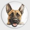 Belgian Malinois Glass Strong Magnetic Refrigerator Magnet Fridge Sticker,Puppy Doggy Whiteboard Magnets Fridge Magnets for Kitchen Office Whiteboard Classroom view 1