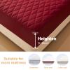 HEVOY Quilted Mattress Cover, Waterproof Mattres Protector Pad, Mattress Pad Cover Fitted, Breathable Machine Washable Elastic Fitted Mattress Topper, Fitted Up to 11 Inch (Grid Green, Queen) view 4