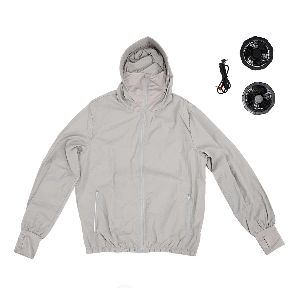 FTVOGUE 12V Comfortable Cooling Fan Jacket Sunscreen 3 Speeds Air Conditioned Clothes for Leisure Outdoor Work Delivery School Hiking (XL)