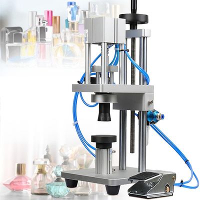 TREEYX Press Capping Machine,Manual Perfume Bottle Sealing Crimping Machine,with Positioning Plate,Sealing Width70mm,for Plastic Bottle (18mm)