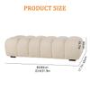 Nordivo Entryway Bench with Cushioned Seat,24 in Bedroom Bench,Shoe Storage Bench,Modern Style,Large Oval Storage Bench,Shoe Bench with Cushion for Bedroom, Living Room, Entryway(L31.5(80cm)) view 2