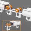Aluminium Curtain Rail Ceiling Track Heavy Duty Double Conjoined Curtain Track Set Ceiling Mount for Office Home Bathroom Hospital Curtain Track(White,40inch) view 2