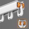 Aluminium Curtain Rail Ceiling Track Heavy Duty Double Conjoined Curtain Track Set Ceiling Mount for Office Home Bathroom Hospital Curtain Track(White,40inch) view 4
