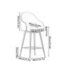 360 Swivel Leather Counter Bar Stools with Back and Footrest - for Kitchen Island, Dining Room, Coffee, Breakfast Barstools view 2