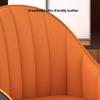360 Swivel Leather Counter Bar Stools with Back and Footrest - for Kitchen Island, Dining Room, Coffee, Breakfast Barstools view 4