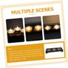 Levemolo Glass Tea Light Candle Holders with Tray Modern Frosted Candle Cups for Home Decor for Weddings Parties and Romantic Settings view 2