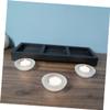 Levemolo Glass Tea Light Candle Holders with Tray Modern Frosted Candle Cups for Home Decor for Weddings Parties and Romantic Settings view 4