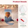 QHWLR Mountain Hot Air Balloon Print Personalized Christmas Stockings 18in Stockings for Xmas Holiday Party Decoration view 4