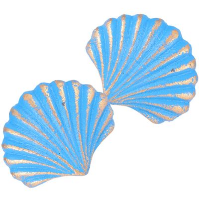 RORPOIR 2pcs Shell Shaped Vintage Drawer Pulls Ocean Theme Cabinet Handles for Dressers and Cupboards Decorative Iron Knobs with Delicate Texture for Boy Girl's Rooms and Coastal Decor