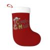 BYOBLU Country Music 2024 New Christmas Stockings, 18inch Xmas Hanging Stocking Decorations for Christmas Party Family Decor Red and White view 1