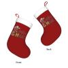 BYOBLU Country Music 2024 New Christmas Stockings, 18inch Xmas Hanging Stocking Decorations for Christmas Party Family Decor Red and White view 2