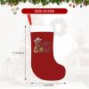BYOBLU Country Music 2024 New Christmas Stockings, 18inch Xmas Hanging Stocking Decorations for Christmas Party Family Decor Red and White view 3