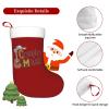 BYOBLU Country Music 2024 New Christmas Stockings, 18inch Xmas Hanging Stocking Decorations for Christmas Party Family Decor Red and White view 4