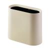 IEUDNS Slim Trash Can Narrow Small Garbage Bin Garbage Can Modern Paper Basket Wastebasket Dustbin for Home Bedroom Bathroom Toilet, Khaki view 1