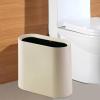 IEUDNS Slim Trash Can Narrow Small Garbage Bin Garbage Can Modern Paper Basket Wastebasket Dustbin for Home Bedroom Bathroom Toilet, Khaki view 4