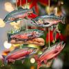 Alaskan Salmon Wooden Ornaments Set of 5 by G. Debrekht - Wildlife Holiday Decor - 8091322S5 view 1