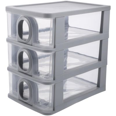 CAXUSD Organizer Drawer Storage Box for Office Desktop Container and Transparent Design for Stationery and Cosmetic Storage