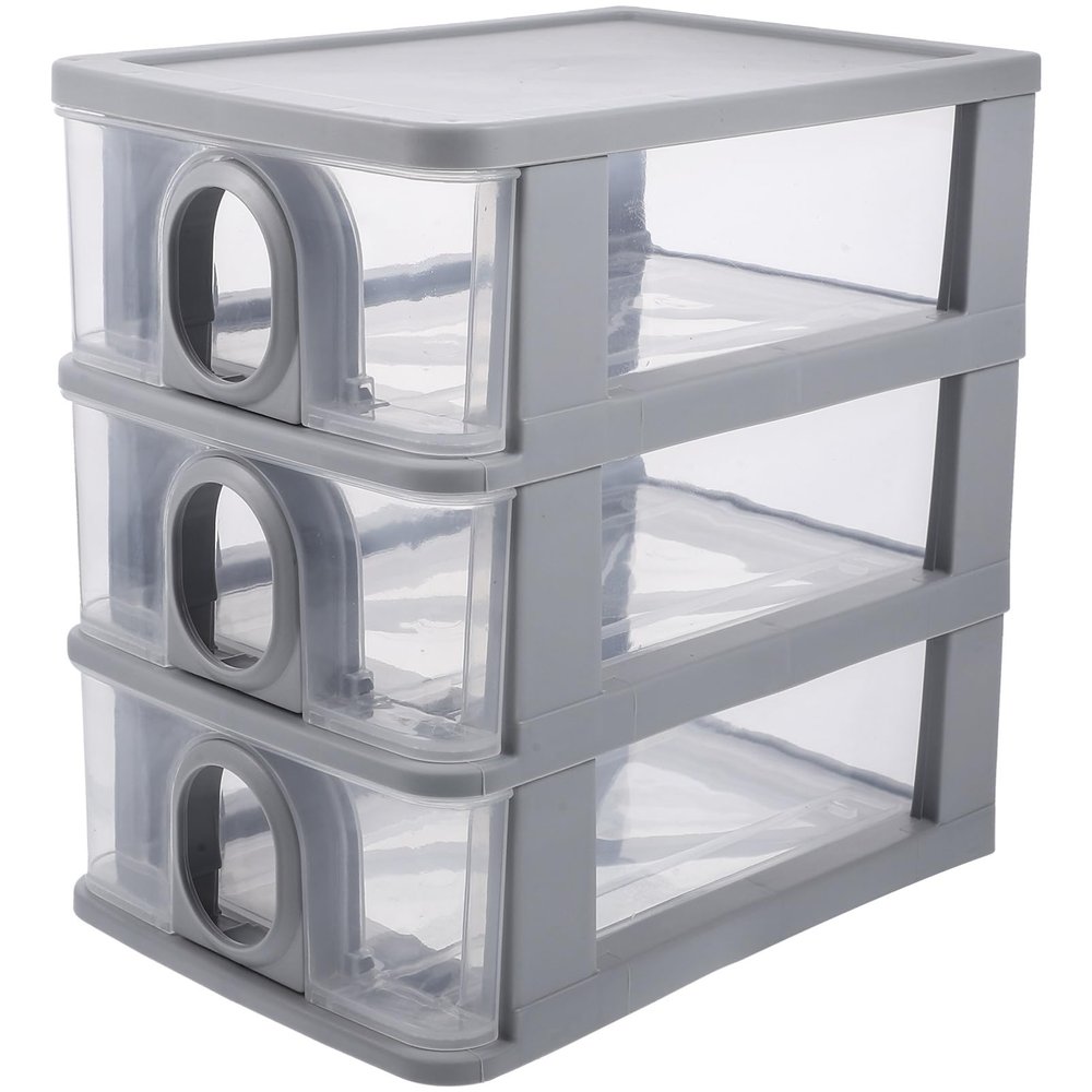 CAXUSD Organizer Drawer Storage Box for Office Desktop Container and Transparent Design for Stationery and Cosmetic Storage