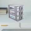 CAXUSD Organizer Drawer Storage Box for Office Desktop Container and Transparent Design for Stationery and Cosmetic Storage view 2