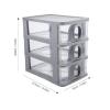 CAXUSD Organizer Drawer Storage Box for Office Desktop Container and Transparent Design for Stationery and Cosmetic Storage view 3
