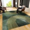 2x4 Runner Rugs Mid Century Modern Rainbow Fit Under Door Rugs for Entryway, Abstract Rugs Luxury Green Gold Line Kitchen Runner Rug Soft Non Slip Washable for Sink Entryway Hallways Indoor view 3
