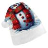 DMHVGEW Christmas Hats Red Snowman Scraf Printed Christmas Hat for Adults Santa Hats for Adults Men Women Funny Xmas Hat New Year Festive Party Christmas Supplies view 1