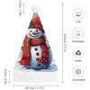 DMHVGEW Christmas Hats Red Snowman Scraf Printed Christmas Hat for Adults Santa Hats for Adults Men Women Funny Xmas Hat New Year Festive Party Christmas Supplies view 2