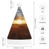 DMHVGEW Christmas Hats Field Sunrise Printed Christmas Hat for Adults Santa Hats for Adults Men Women Funny Xmas Hat New Year Festive Party Christmas Supplies view 2