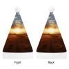 DMHVGEW Christmas Hats Field Sunrise Printed Christmas Hat for Adults Santa Hats for Adults Men Women Funny Xmas Hat New Year Festive Party Christmas Supplies view 3