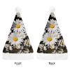 DMHVGEW Christmas Hats White Daisy Printed Christmas Hat for Adults Santa Hats for Adults Men Women Funny Xmas Hat New Year Festive Party Christmas Supplies view 3