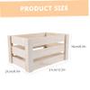 HOMOCONO Large-capacity Wooden Laundry Basket Vintage Storage Basket for Dirty Clothes and Sturdy Design for Bathroom Nursery Bedroom and Living Room Handheld Clothing Holder view 2