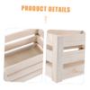 HOMOCONO Large-capacity Wooden Laundry Basket Vintage Storage Basket for Dirty Clothes and Sturdy Design for Bathroom Nursery Bedroom and Living Room Handheld Clothing Holder view 4