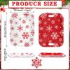 2Pcs Winter Serving Trays 16.1 x 11.1 Inch Large Melamine Christmas Trays Platters with Handles Rectangular Snowflake Melamine Dish for Serving Food Outdoor Dinner Dessert Plates Party Decorations view 2