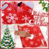 2Pcs Winter Serving Trays 16.1 x 11.1 Inch Large Melamine Christmas Trays Platters with Handles Rectangular Snowflake Melamine Dish for Serving Food Outdoor Dinner Dessert Plates Party Decorations view 4