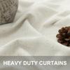 100% Blackout Thermal Curtains 98 Length 2 Panels Set for Bedroom Closet Room Divider Faux Linen Windows Rod Pocket Pleated Drapes Modern Farmhouse Living Room Darkening Curtains 98 Inches Long Cream view 3