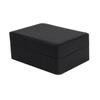 DEARMAMY Compartment Cufflink and Necktie Storage Case Elegant Black Pu Organizer for Cufflinks and Tie Clips Compact Design for Home Travel for Men view 1
