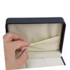 DEARMAMY Compartment Cufflink and Necktie Storage Case Elegant Black Pu Organizer for Cufflinks and Tie Clips Compact Design for Home Travel for Men view 3