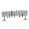 GALPADA Headband Holder Display Stand Soft Velvet Hair Organizer Rack for Scrunchies and Hoops Diameter Elegant Grey Design for Home Salon Use view 2