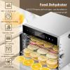 Naturalpowev Food Dehydrator, Dehydrator for Food and Jerky, Fruits, Herbs, Veggies, 24H Timer & Temperature Settings, Commercial Food Dehydrator, Recipe Book Included,18-Trays view 2