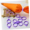 COLLBATH Fondant Piping Bag Sealing Ring 12pcs Cake Decorating Icing Bag Ring Rubber Band view 2