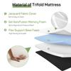 4 Inch Folding Mattress Single Size, Foldable Floor Memory Foam Mattress, Portable Camping Mattress, CertiPUR-US Certified Collapsible Bed Mattress Pad view 2