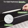 4 Inch Folding Mattress Single Size, Foldable Floor Memory Foam Mattress, Portable Camping Mattress, CertiPUR-US Certified Collapsible Bed Mattress Pad view 3