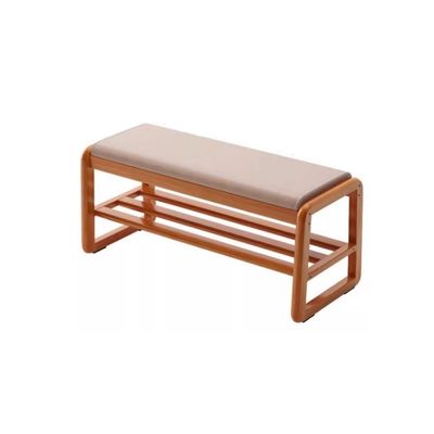 BABETRUE Shoe Bench Entrance Door Shoe Bench Household Door Solid Wood Soft Pack Long Shoe Cabinet Bench Integrated Shoe Rack Footboard Bench